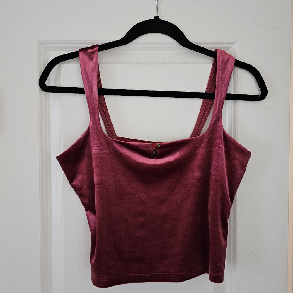 Wild Fable Velvet Tank Top in Rich Pink At Target